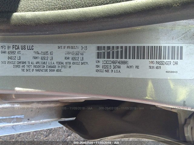 Photo 8 VIN: 1C3CCCAB6FN698801 - CHRYSLER 200 