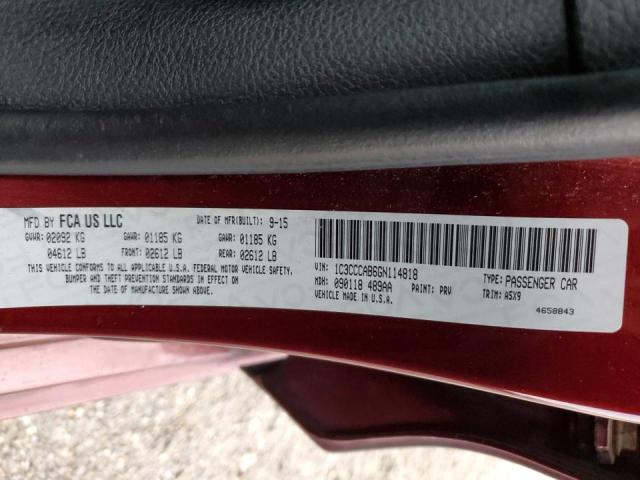 Photo 11 VIN: 1C3CCCAB6GN114818 - CHRYSLER 200 LIMITE 