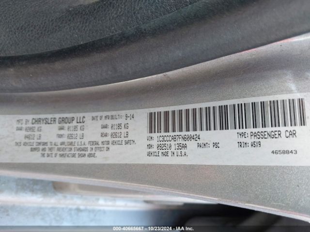 Photo 8 VIN: 1C3CCCAB7FN600424 - CHRYSLER 200 