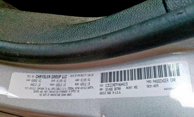 Photo 9 VIN: 1C3CCCAB7FN604215 - CHRYSLER 200 