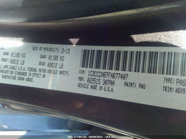 Photo 8 VIN: 1C3CCCAB7FN677407 - CHRYSLER 200 