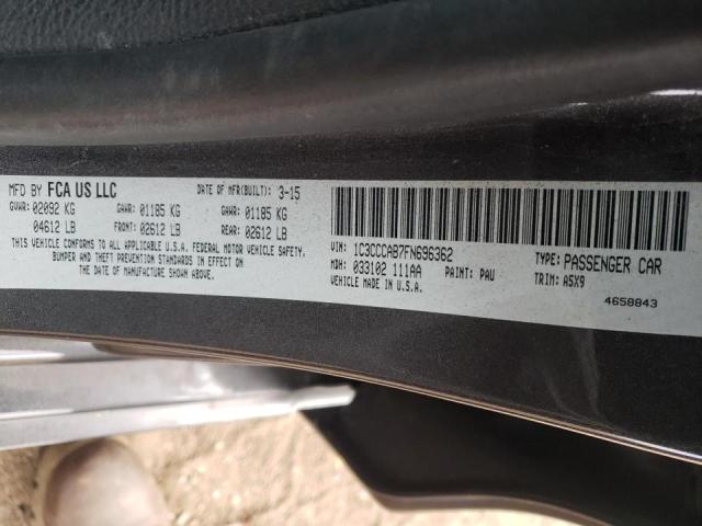 Photo 9 VIN: 1C3CCCAB7FN696362 - CHRYSLER 200 LIMITE 