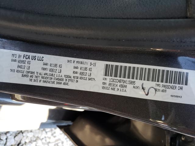 Photo 9 VIN: 1C3CCCAB7GN115895 - CHRYSLER 200 LIMITE 