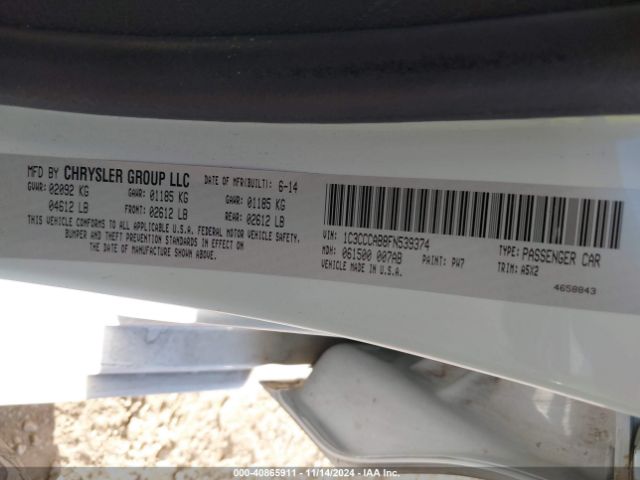 Photo 8 VIN: 1C3CCCAB8FN539374 - CHRYSLER 200 