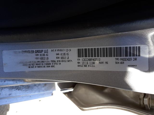 Photo 9 VIN: 1C3CCCAB8FN637112 - CHRYSLER 200 LIMITE 