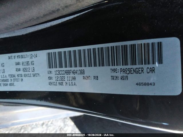 Photo 8 VIN: 1C3CCCAB8FN641368 - CHRYSLER 200 