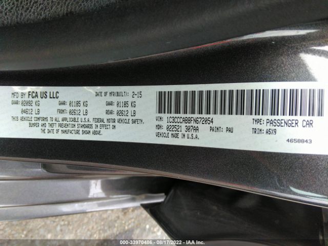 Photo 8 VIN: 1C3CCCAB8FN672054 - CHRYSLER 200 