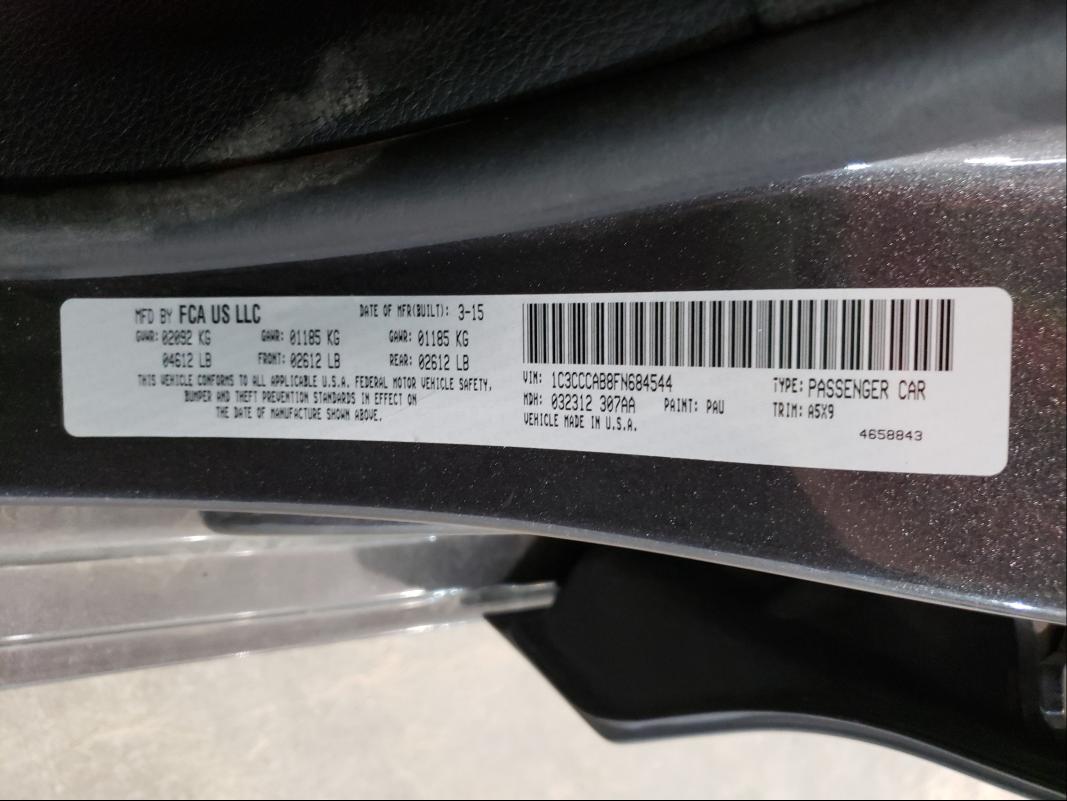 Photo 9 VIN: 1C3CCCAB8FN684544 - CHRYSLER 200 LIMITE 