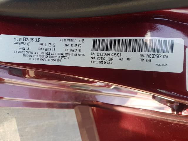 Photo 9 VIN: 1C3CCCAB8FN709023 - CHRYSLER 200 LIMITE 