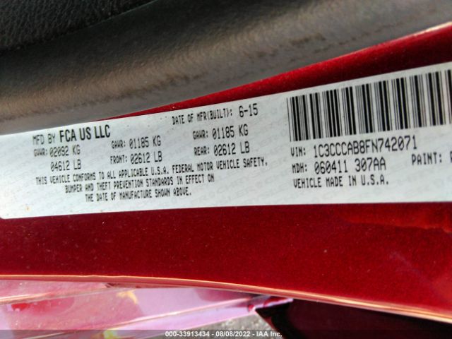 Photo 8 VIN: 1C3CCCAB8FN742071 - CHRYSLER 200 