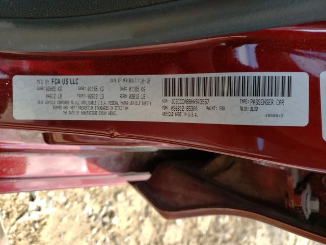 Photo 9 VIN: 1C3CCCAB8HN503557 - CHRYSLER 200 LIMITE 