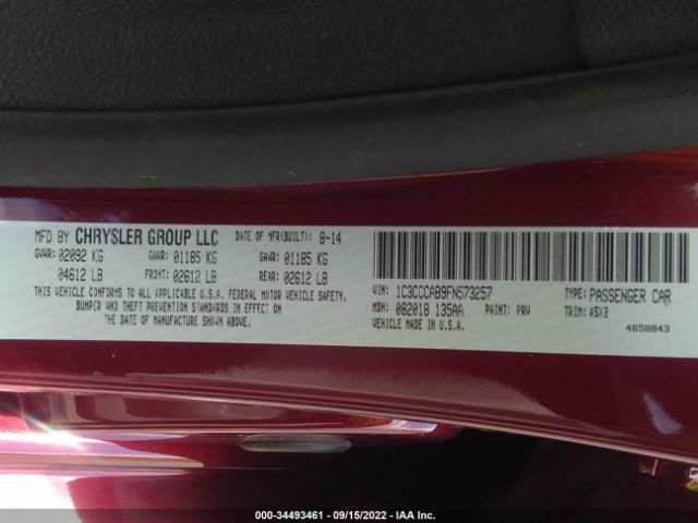 Photo 8 VIN: 1C3CCCAB9FN573257 - CHRYSLER 200 