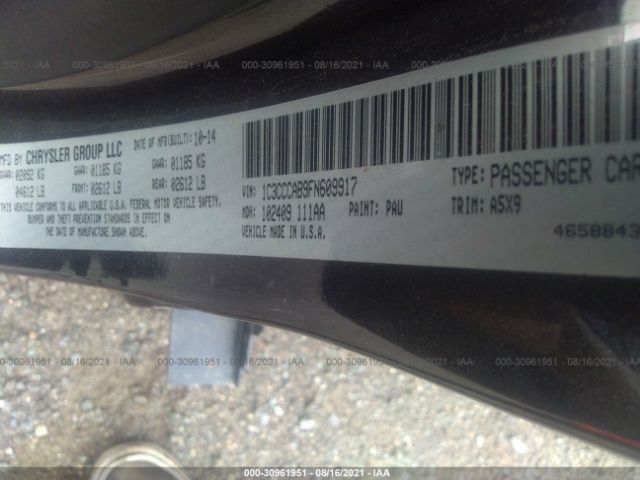 Photo 8 VIN: 1C3CCCAB9FN609917 - CHRYSLER 200 