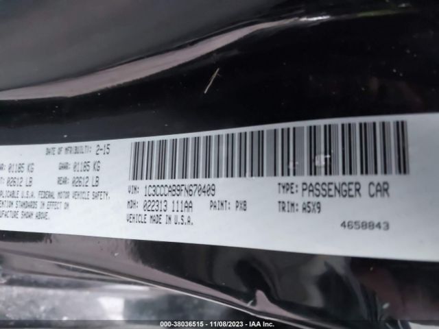 Photo 8 VIN: 1C3CCCAB9FN670409 - CHRYSLER 200 