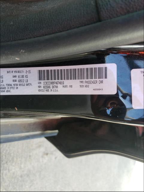 Photo 9 VIN: 1C3CCCAB9FN674816 - CHRYSLER 200 LIMITE 