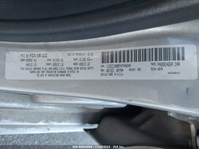 Photo 8 VIN: 1C3CCCAB9FN744640 - CHRYSLER 200 