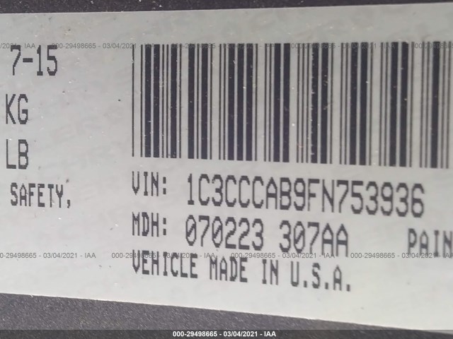 Photo 8 VIN: 1C3CCCAB9FN753936 - CHRYSLER 200 