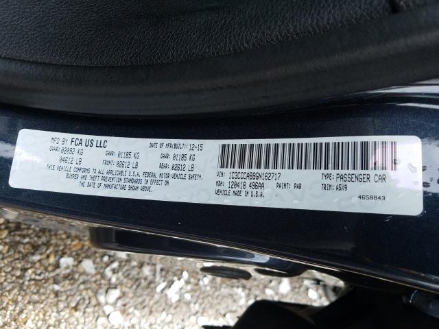 Photo 9 VIN: 1C3CCCAB9GN162717 - CHRYSLER 200 LIMITE 