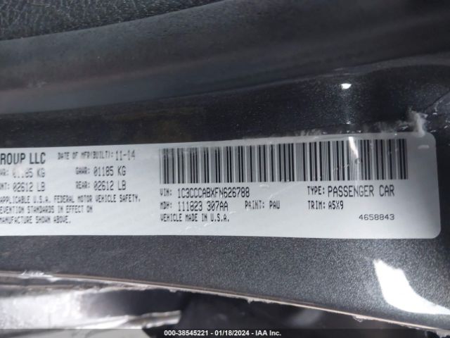 Photo 8 VIN: 1C3CCCABXFN626788 - CHRYSLER 200 