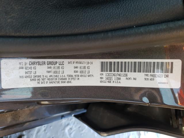 Photo 9 VIN: 1C3CCCAG1FN611236 - CHRYSLER 200 LIMITE 