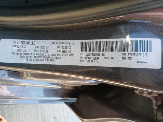 Photo 9 VIN: 1C3CCCAG2GN101351 - CHRYSLER 200 LIMITE 