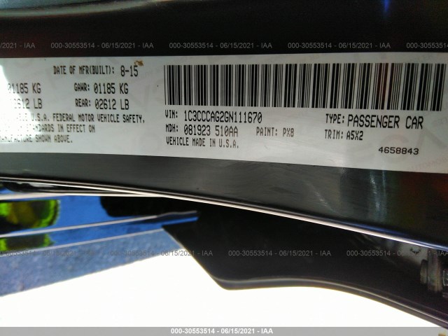 Photo 8 VIN: 1C3CCCAG2GN111670 - CHRYSLER 200 