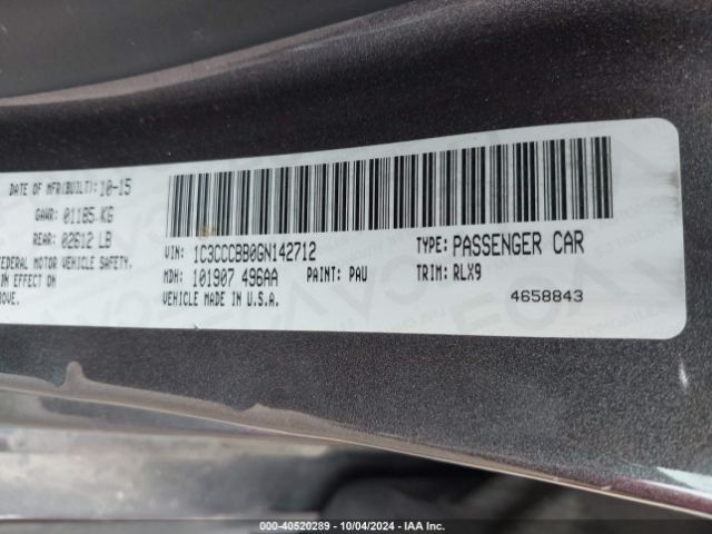 Photo 8 VIN: 1C3CCCBB0GN142712 - CHRYSLER 200 