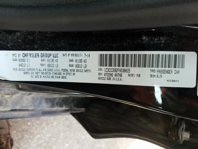 Photo 9 VIN: 1C3CCCBB2FN538025 - CHRYSLER 200 S 