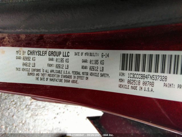 Photo 8 VIN: 1C3CCCBB4FN537328 - CHRYSLER 200 