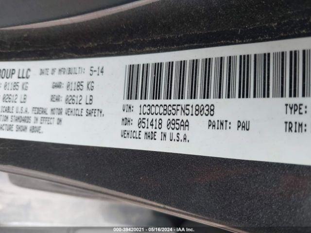 Photo 8 VIN: 1C3CCCBG5FN518038 - CHRYSLER 200 