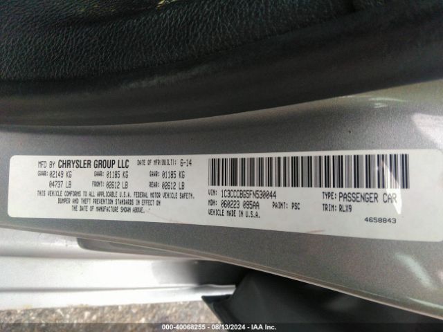 Photo 8 VIN: 1C3CCCBG5FN530044 - CHRYSLER 200 