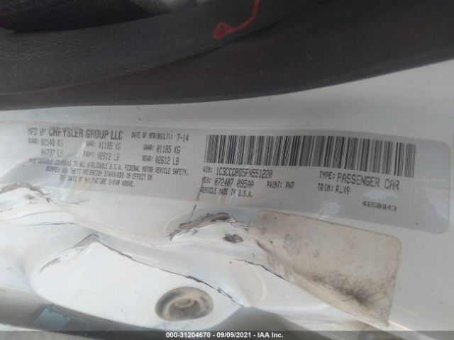 Photo 8 VIN: 1C3CCCBG5FN551220 - CHRYSLER 200 