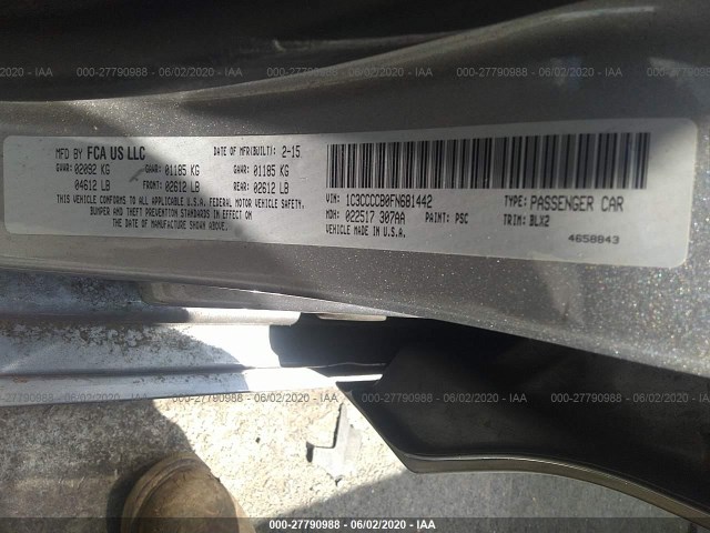 Photo 8 VIN: 1C3CCCCB0FN681442 - CHRYSLER 200 