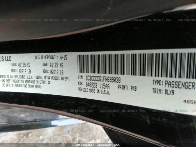 Photo 8 VIN: 1C3CCCCG1FN699038 - CHRYSLER 200 