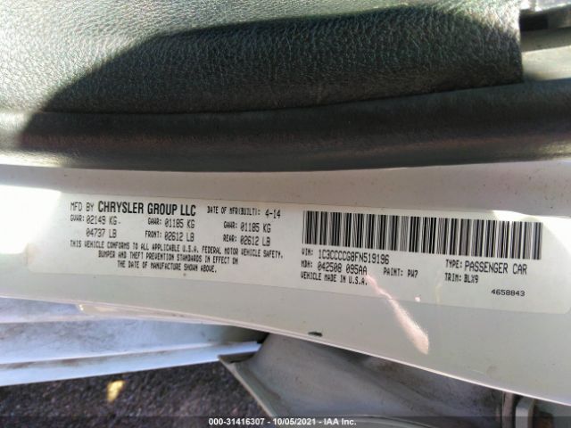 Photo 8 VIN: 1C3CCCCG8FN519196 - CHRYSLER 200 