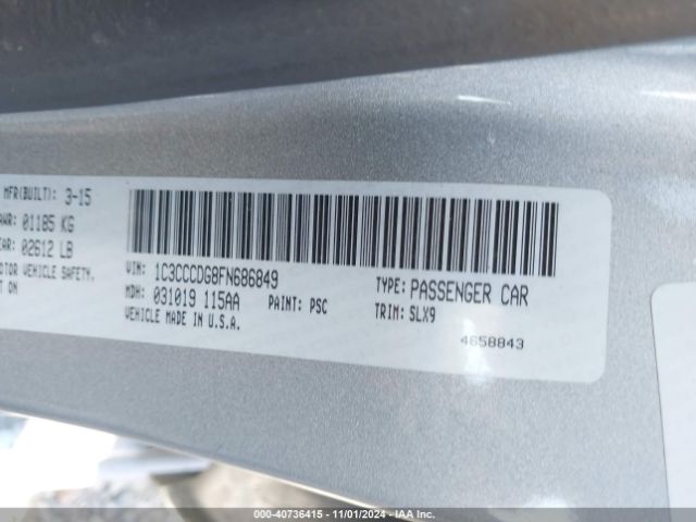 Photo 8 VIN: 1C3CCCDG8FN686849 - CHRYSLER 200 