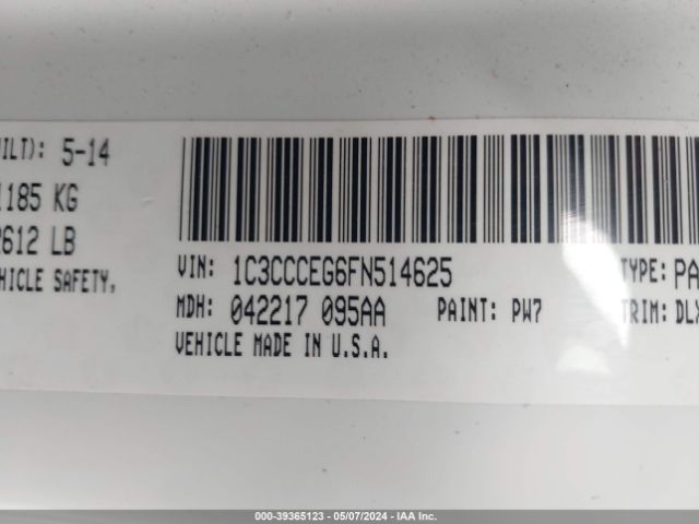 Photo 8 VIN: 1C3CCCEG6FN514625 - CHRYSLER 200 