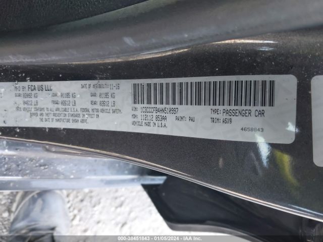 Photo 8 VIN: 1C3CCCFB4HN510997 - CHRYSLER 200 