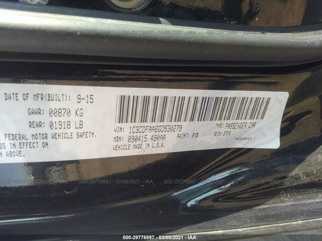 Photo 8 VIN: 1C3CDFAA6GD530279 - DODGE DART 