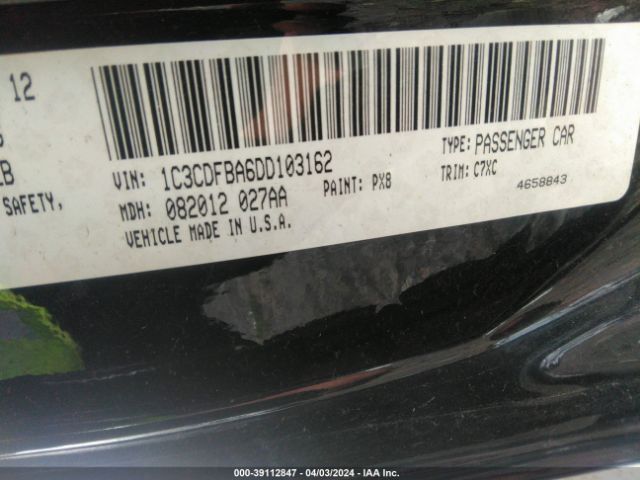 Photo 8 VIN: 1C3CDFBA6DD103162 - DODGE DART 