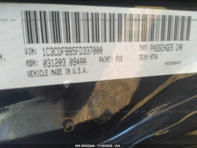 Photo 8 VIN: 1C3CDFBB5FD337000 - DODGE DART 