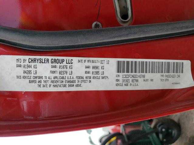 Photo 11 VIN: 1C3CDFCA6DD143708 - DODGE DART LIMIT 