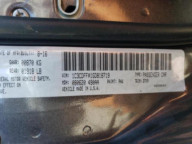 Photo 9 VIN: 1C3CDFFA1GD818719 - DODGE DART SXT S 