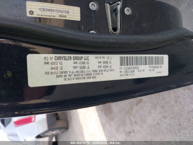 Photo 8 VIN: 1C3CDWDA7CD537232 - DODGE CALIBER 