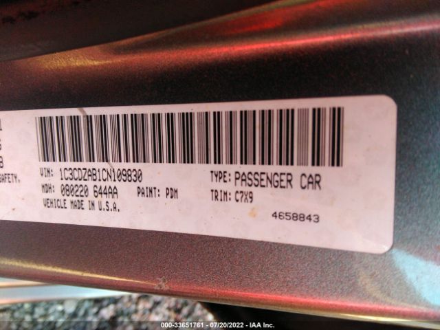 Photo 8 VIN: 1C3CDZAB1CN109830 - DODGE AVENGER 