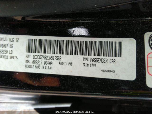 Photo 8 VIN: 1C3CDZAB2DN517562 - DODGE AVENGER 