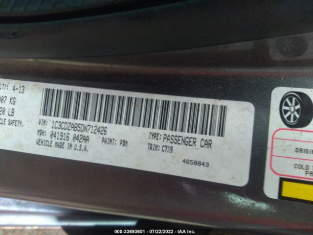 Photo 8 VIN: 1C3CDZAB5DN712426 - DODGE AVENGER 