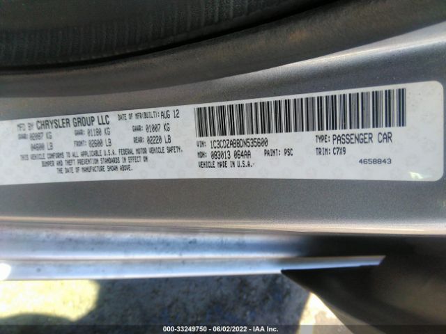 Photo 8 VIN: 1C3CDZAB8DN535600 - DODGE AVENGER 