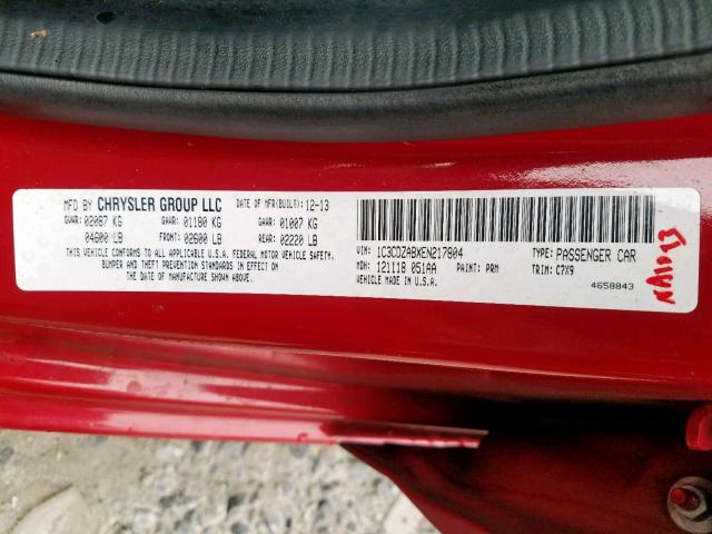 Photo 9 VIN: 1C3CDZABXEN217804 - DODGE AVENGER SE 