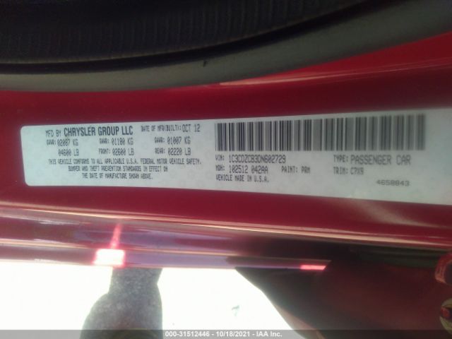 Photo 8 VIN: 1C3CDZCB3DN602729 - DODGE AVENGER 